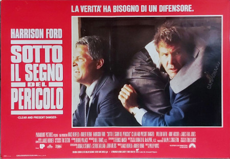 1994 * Cartel Cinematográfico "Sotto Il Segno Del Pericolo - Anne Archer, Harrison Ford, Willem Dafoe" Espionaje (B+)