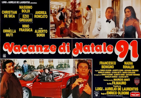 1991 * Cartel Cinematográfico "Vacanze di Natale '91 - Christian De Sica, Massimo Boldi" Comedia (A-)