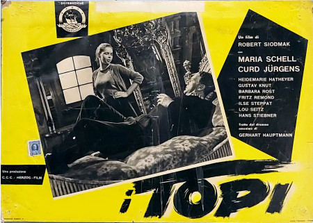 1955 * Cartel Cinematográfico "I Topi - Maria Schell, Curd Jürgens, Heidemarie Hatheyer" Drama (B-)