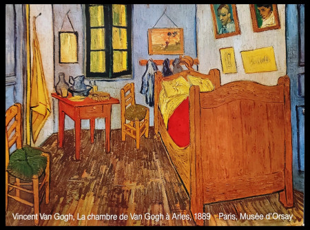 1980ca * Cartel Arte Original "V Van Gogh, La Chambre - Musee d'Orsay" Francia (A-)