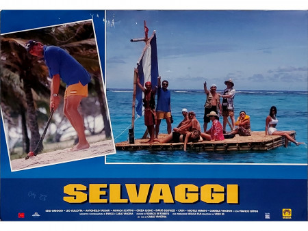 1995 * Cartel Cinematográfico "Selvaggi - Ezio Greggio, Leo Gullotta, Franco Oppini" Comedia (B)