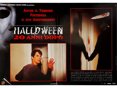 1998 * Cartel Cinematográfico "Halloween - 20 Anni Dopo - Jamie Lee Curtis, Michelle Williams" Horror (B+)