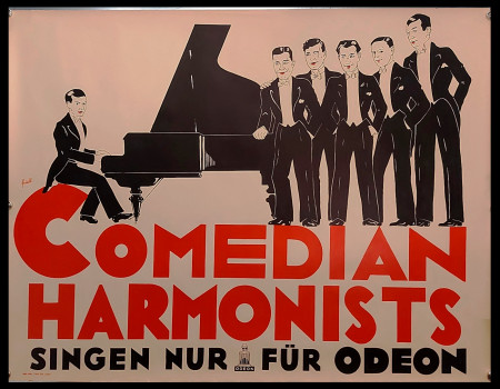 1970 * Cartel Original "Friedl - Comedian Harmonists - Singen Nur Fur Odeon" Alemania (B)