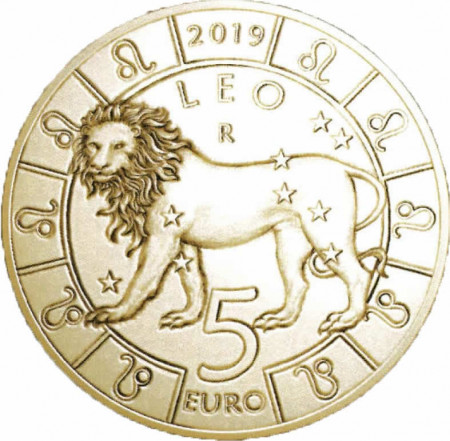 2019 * 5 Euro Bronzital SAN MARINO "Serie Zodiaco - Leo" UNC