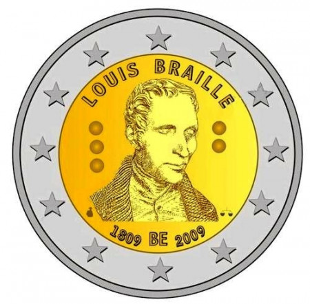 2009 * 2 euro BELGICA Louis Braille