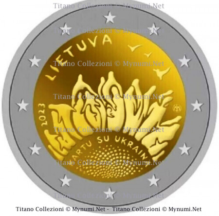 2023 * 2 Euro LITUANIA "Juntos con Ucrania" UNC