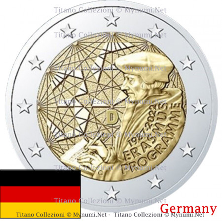 2022 * 2 Euro ALEMANIA "35 Aniversario del Programa Erasmus" UNC