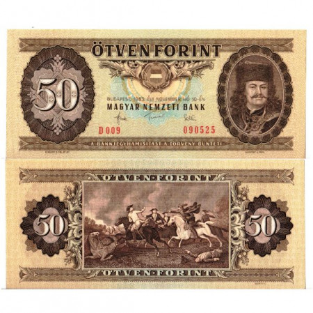 1983 * Billete Hungría 50 Forint "Prince Rákóczi Ferenc II" (p170f) cSC