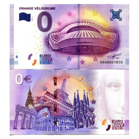 2017-2 * Billete Souvenir Francia Unión Europea 0 Euro "Orange Vélodrome" SC