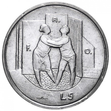 1976 * 5 Lire San Marino "Amor Fraternal – F.A.O." (KM 53) FDC
