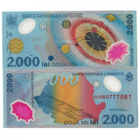 1999 * Billete Rumania 2000 Lei "Sistema Solar" (p111a) SC