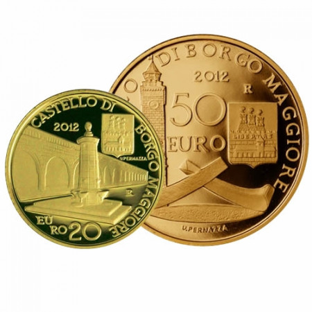 2012 * 20 y 50 euro San Marino Elementos Arquitectónicos proof ORO