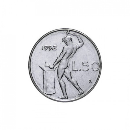 1992 * 50 lire Italia Vulcano tamaño pequeño