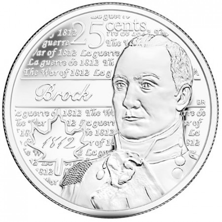 2012 * Cuarto de dólar Canadá General Sir Isaac Brock