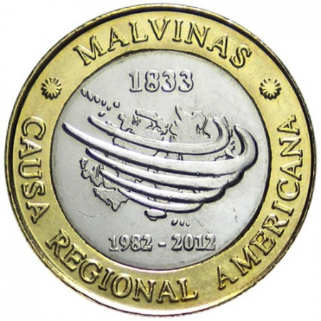 2012 * 2 Pesos Argentina 30º Guerra de las Malvinas