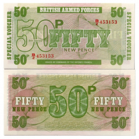 ND (1972) * Billete Gran Bretaña 50 New Pence "British Armed Forces - 6th Series" (pM49) SC