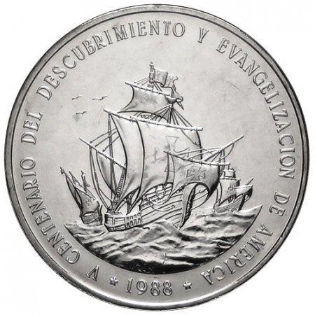 1988 * 1 peso República Dominicana 500° descubrimiento
