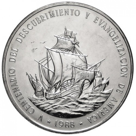 1988 * 1 peso República Dominicana 500° descubrimiento