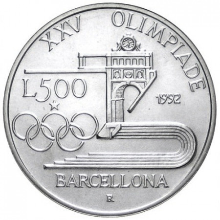 1992 * 500 lire plata Italia Juegos Olímpicos Barcelona