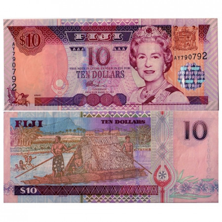 2002 * Billete Fiyi 10 dólares EBC