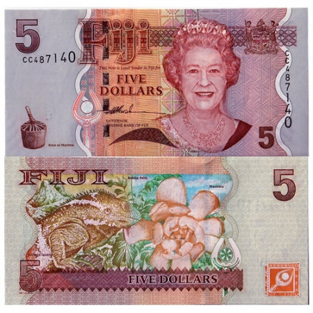 2007 * Billete Fiyi 5 dólares EBC