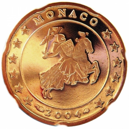 2004 * 20 Cent MONACO PROOF de cofre