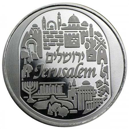 2014 * Troy Ounce 1 OZ Onza Plata "Israël - Jerusalén"