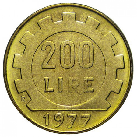 1977 * 200 Lire Italia República "Lavoro" FDC