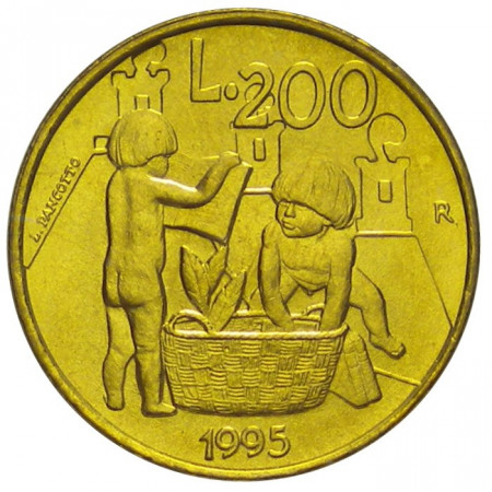 1995 * 200 Lire San Marino "Igualdade de Opportunidades" (KM 329) FDC