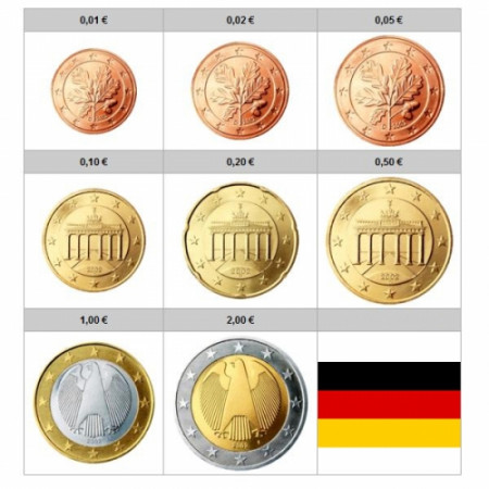 Años Mixto * Serie 8 monedas euro ALEMANIA