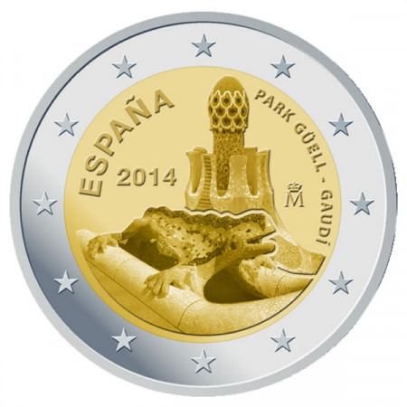 2014 * 2 euro España Obras de Antonio Gaudí