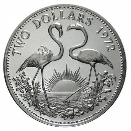 1972 * 2 Dólars Bahamas