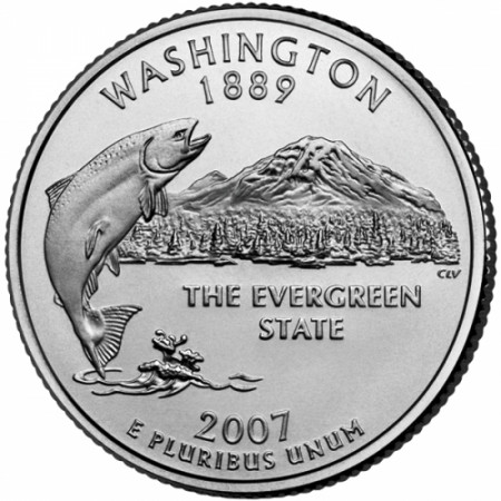 2007 * Cuarto de dólar Estados Unidos Washington (D)