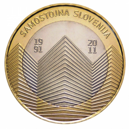 2011 * 3 euro ESLOVENIA Aniversario de la Independencia