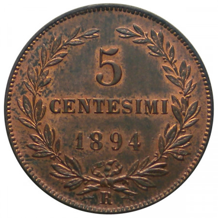 1894 R * 5 Céntimos cobre San Marino "Valore" Tipo 1 EBC/SC