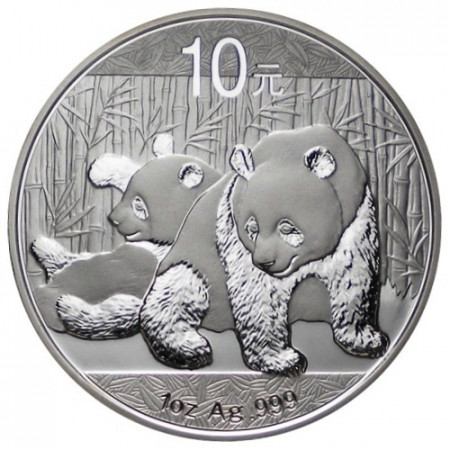 2010 * 10 Yuan de plata 1 OZ China Panda