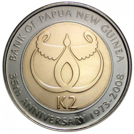 2008 * 2 kina Papúa Nueva Guinea Banco Central