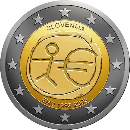 2009 * 2 euro ESLOVENIA Introducción del Euro