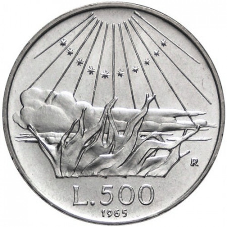 1965 * 500 lire plata Italia Dante Alighieri