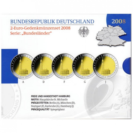 2008 * Folder oficial 2 euro ALEMANIA proof