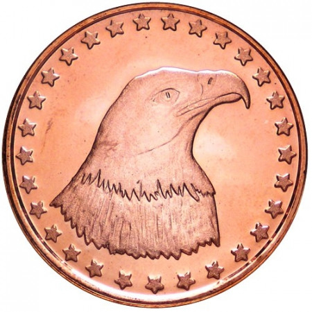 2012 Copper round Estados Unidos Medalla de cobre Aguila