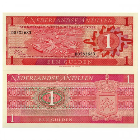 1970 * Billete Antillas Neerlandesas 1 Gulden (p20a) SC