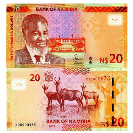 2015 * Billete Namibia 20 N Dollars "Dr Sam Nujoma" (pNew) SC