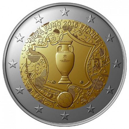 2016 * 2 Euro FRANCIA "Eurocopa de Fútbol" UNC