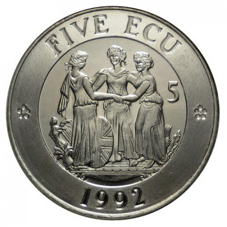 1992 * 5 Ecu Gran Bretaña "Three Graces" (X 16) PROOF