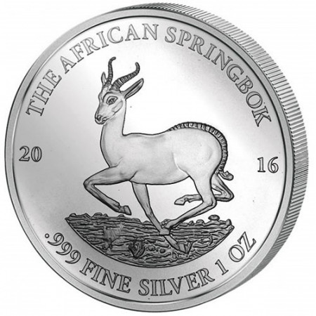 2016 * 1000 Francs Plata 1 OZ Gabon "Springbok" FDC