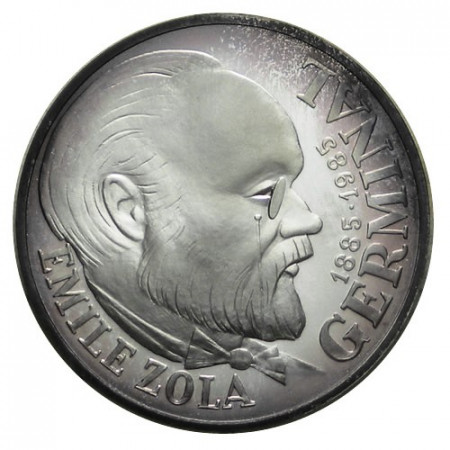 1985 * 100 Francs Plata Francia "Émile Zola - Germinal" (KM 957) PROOF