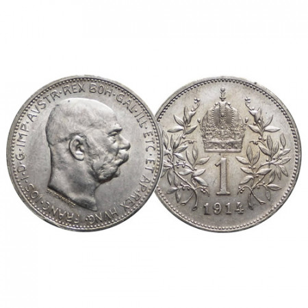 1914 * 1 Corona Plata Austria "Francisco José I" (KM 2820) EBC+