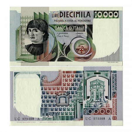 1982 * Billete Italia República 10.000 Lire "del Castagno" BI.863 (p106b) SC