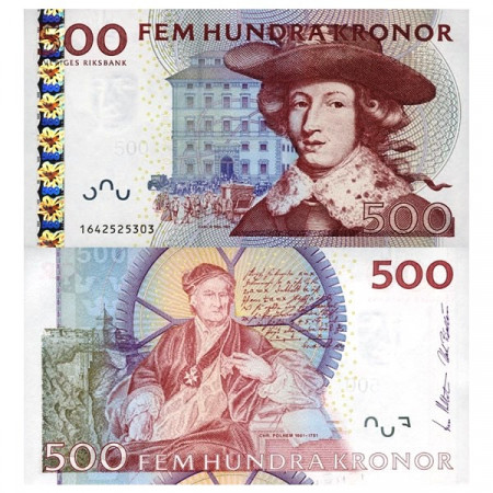 ND (2001) * Billete Suecia 500 Kronor “King Carl XI” (p66a) SC